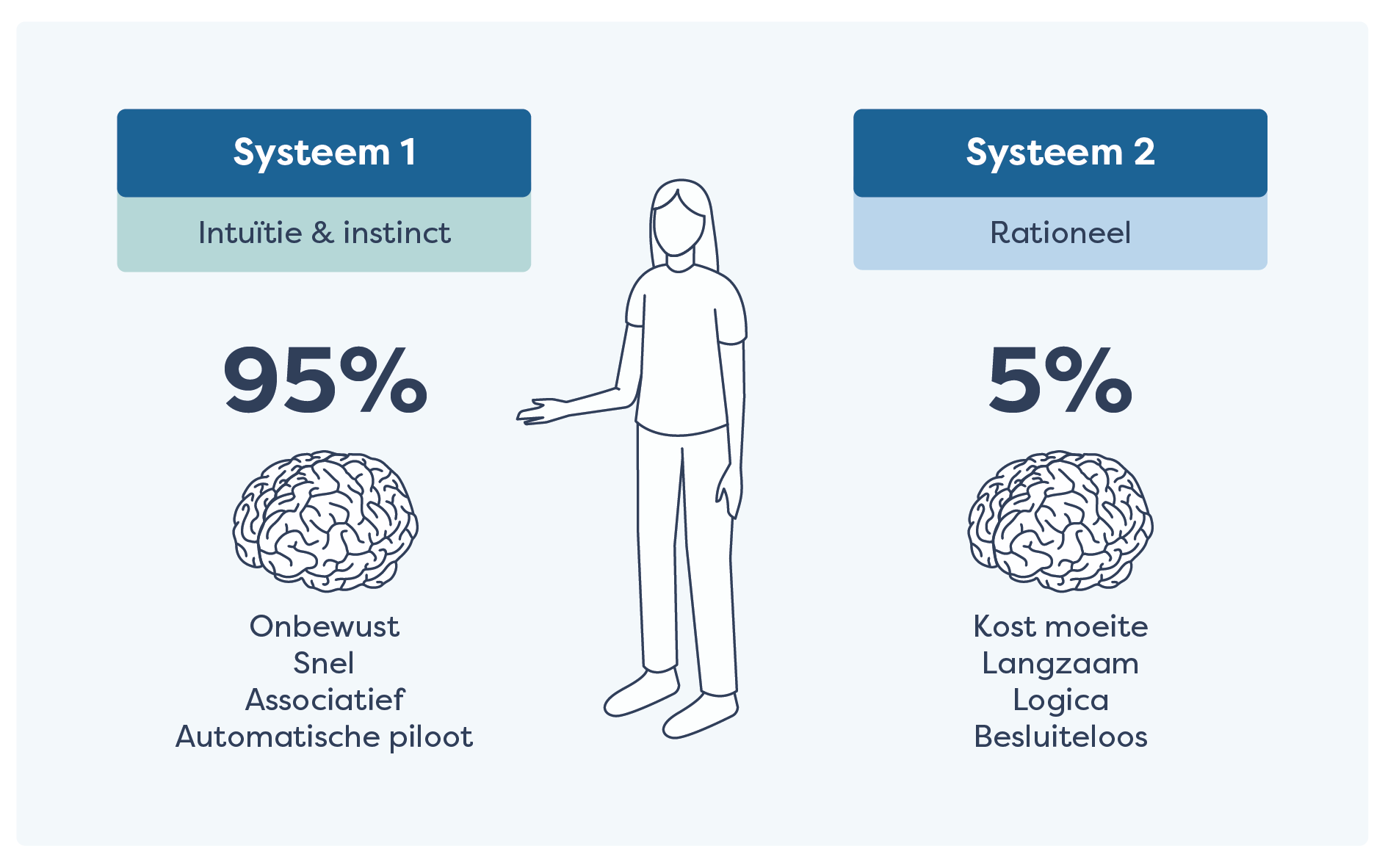 systeem 1 en systeem 2 in een plaatje
