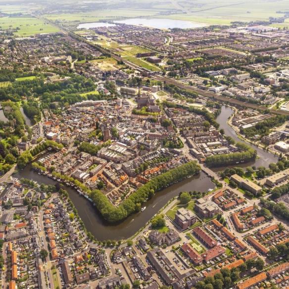 luchtfoto van Woerden